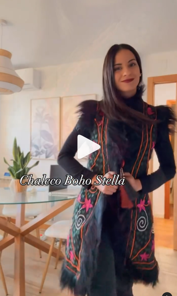 Chaleco boho bordado